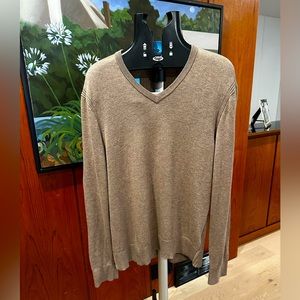 John Varvatos USA - Camel V-Neck Sweater - 80% Cotton 20% Yak - Ex. Cond.